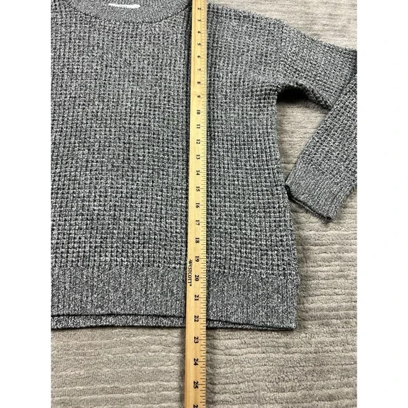 Time and Tru Sweater Womens Large Gray Long Sleeve Polyester Stretch Casual - Picture 5 of 13